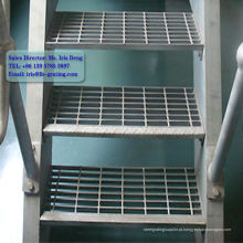 Piso de escada galvanizado, passo de escada galvanizado, grade de aço galvanizado